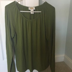 Gathered neck tee